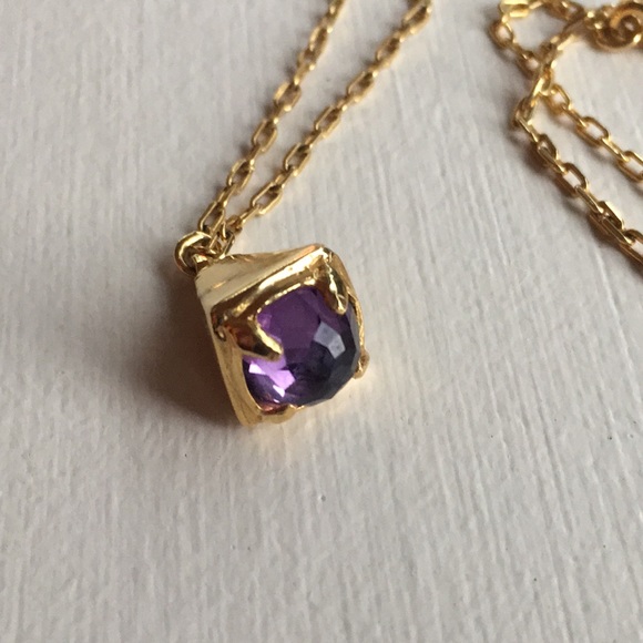 Amethyst and gold necklace - Picture 1 of 7